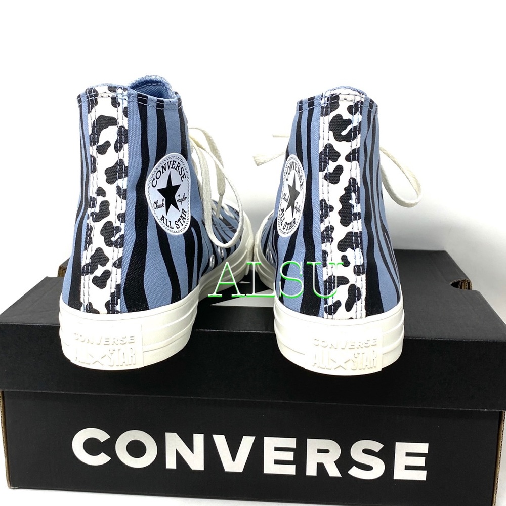 Converse Ctas Canvas High Blue Zebra Women Sneaker - Picture 3 of 8